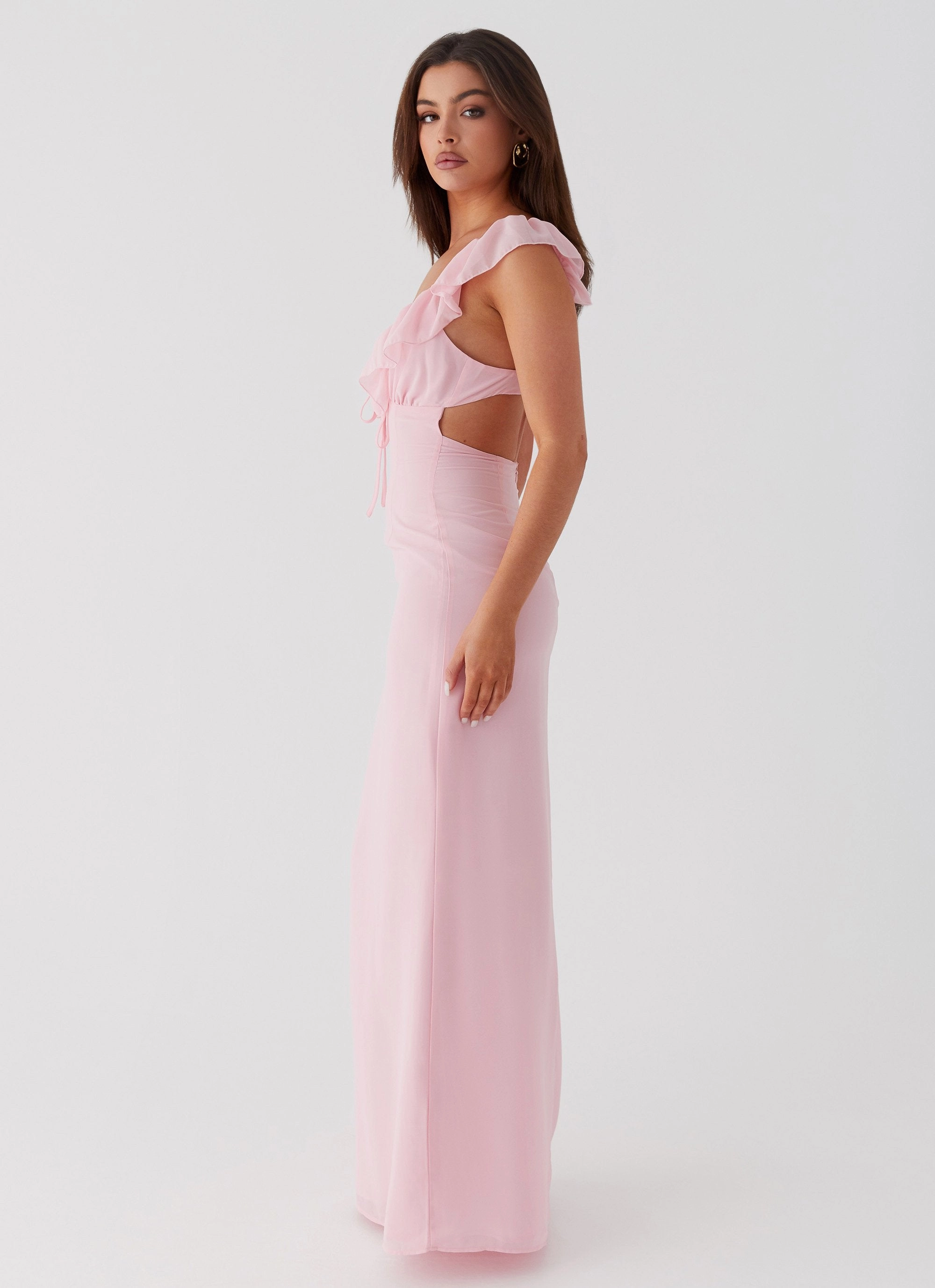 Lightweight Feel Lounge Texture Silvie Maxi Dress - Pink