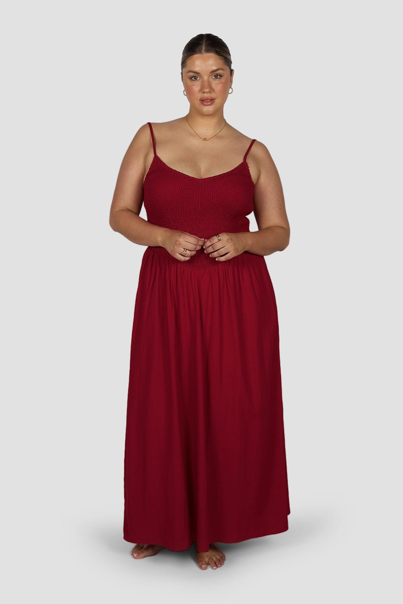YARA DRESS RED New Mood Scandi Light