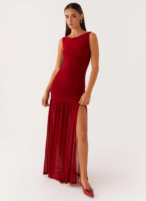 Manon Maxi Dress - Red Easy Look
