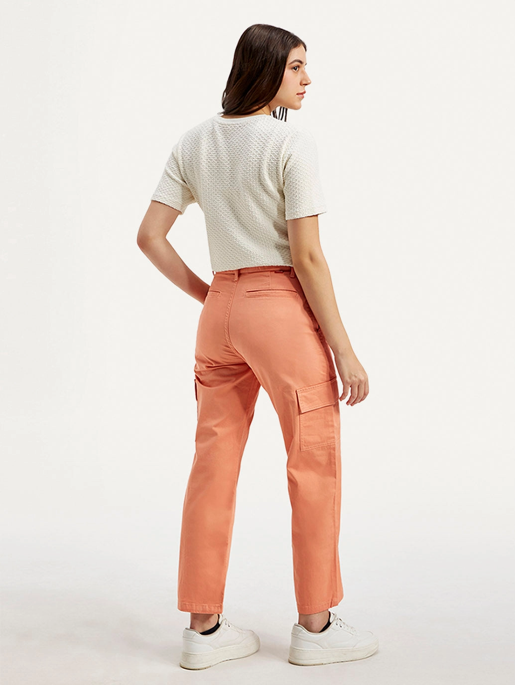 Riveted Stress Points Outfit Vibe Women's 94 Orange Baggy Fit Mid Rise Jeans