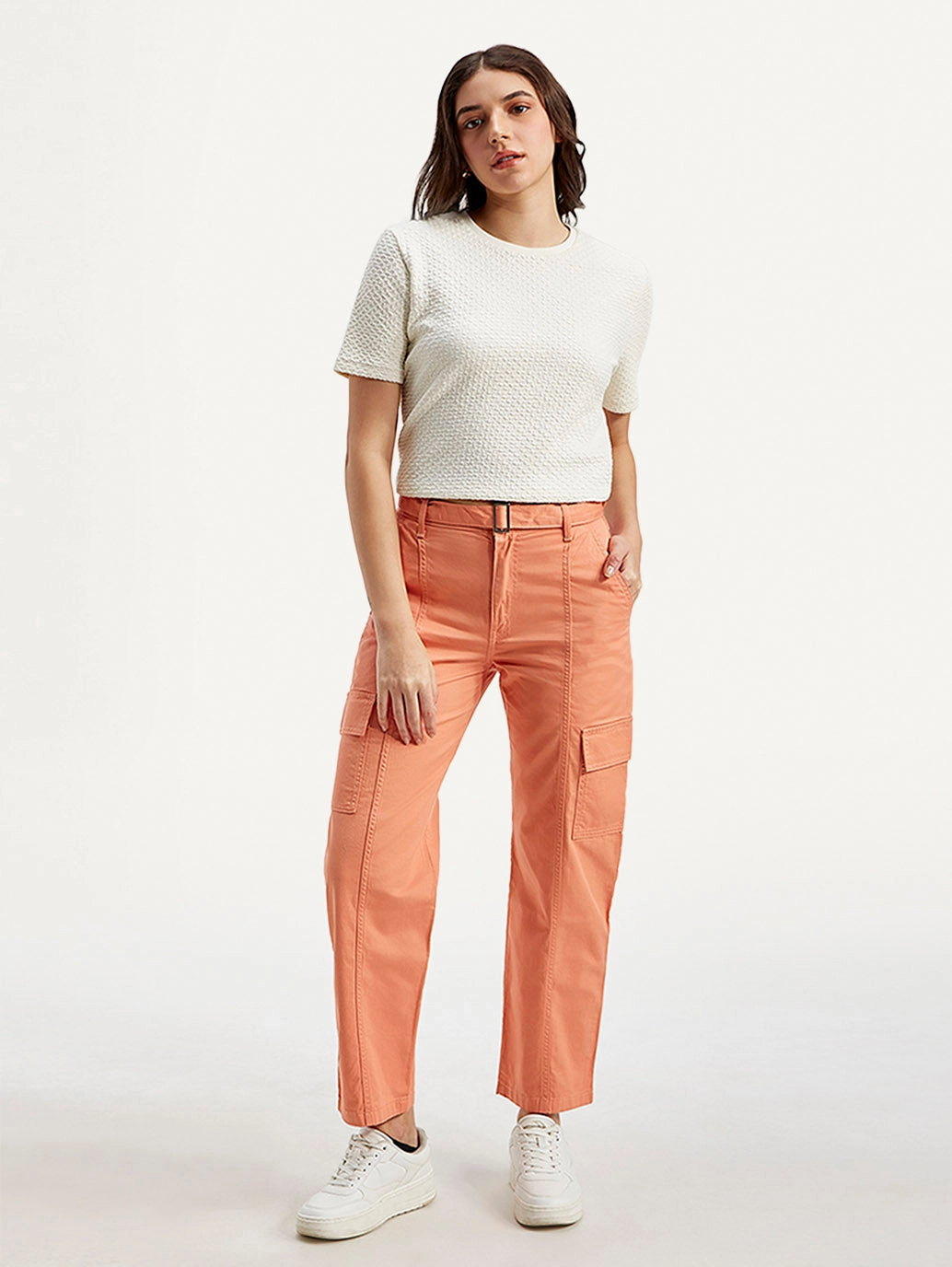 Youth Style Road Trip Outdoor Enthusiast Closet Staple Women's 94 Orange Baggy Fit Mid Rise Jeans