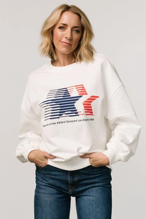 Neutral Style Los Angeles 1984 Sweatshirt | Off White