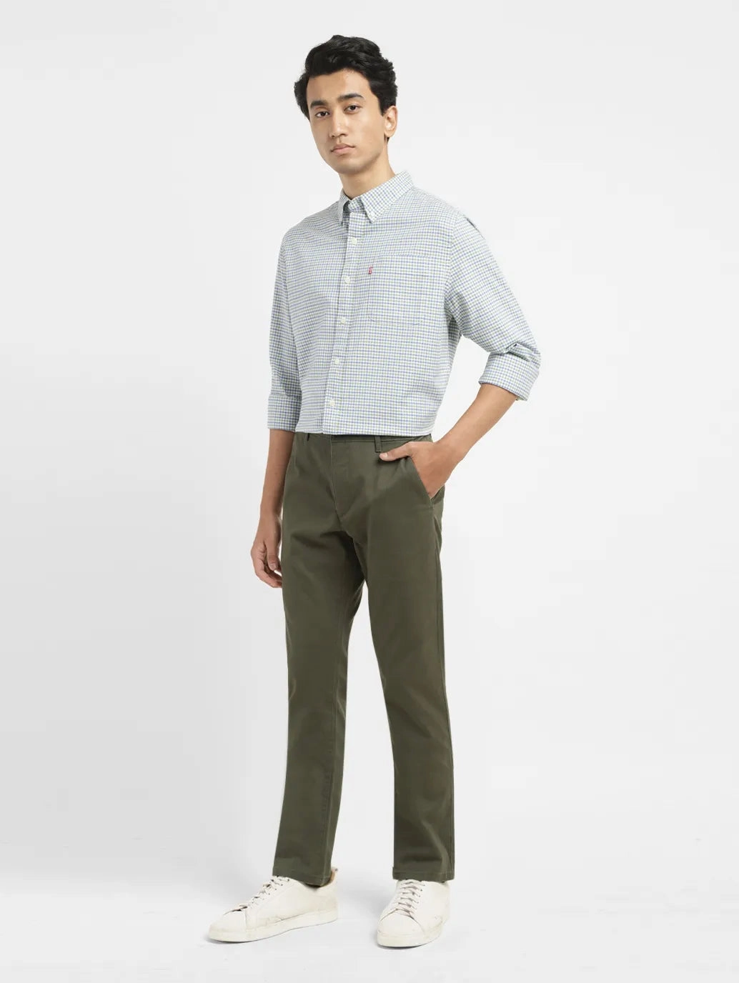 Men's 511 Dark Green Slim Fit Chinos Versatile Comfort