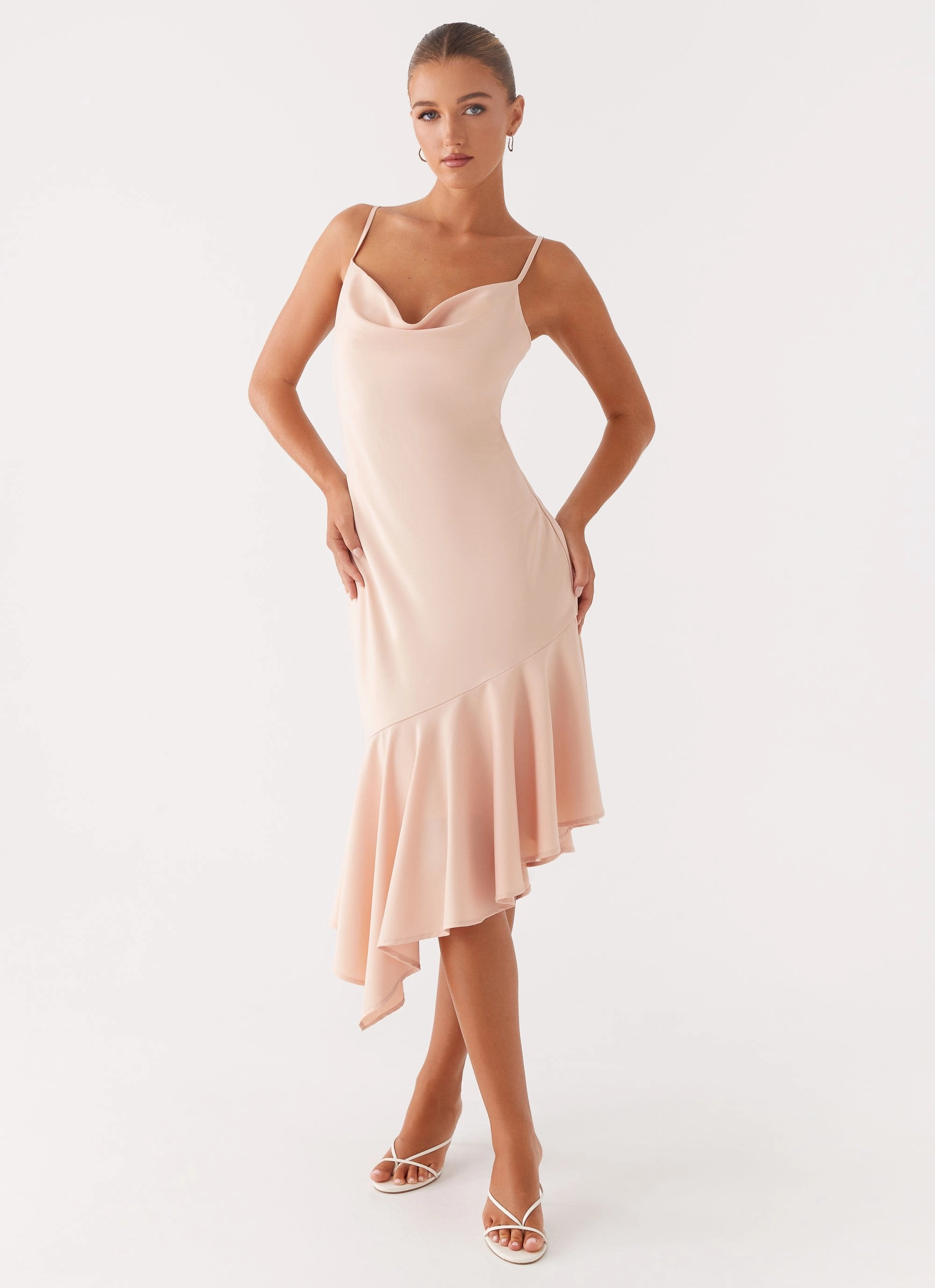 Korby Midi Dress - Pink Silk Air Effortless Fit Design