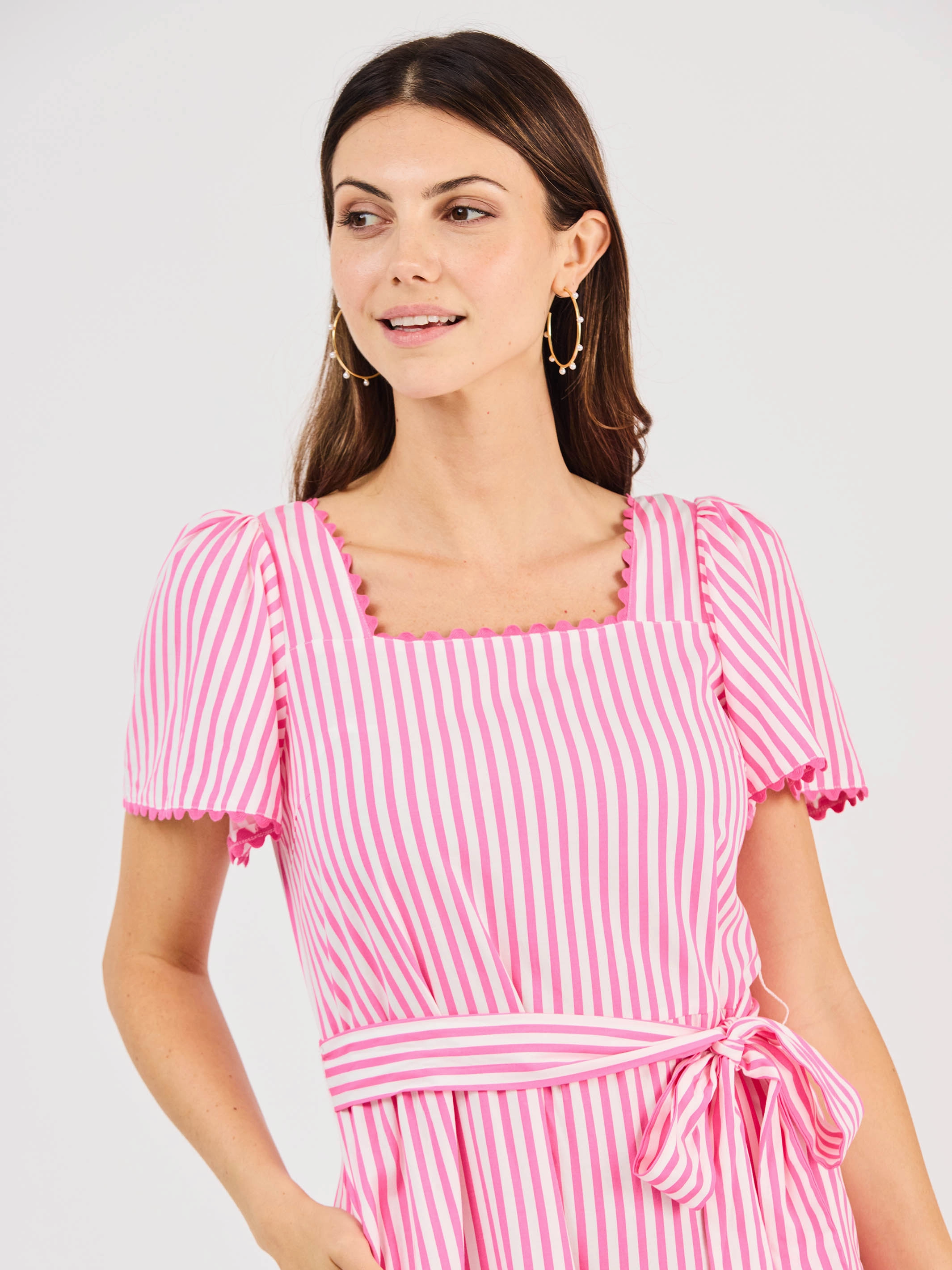 Cotton Touch Wrinkle-Free-Finish FINAL SALE - Emery Dress | Lined Up Pink