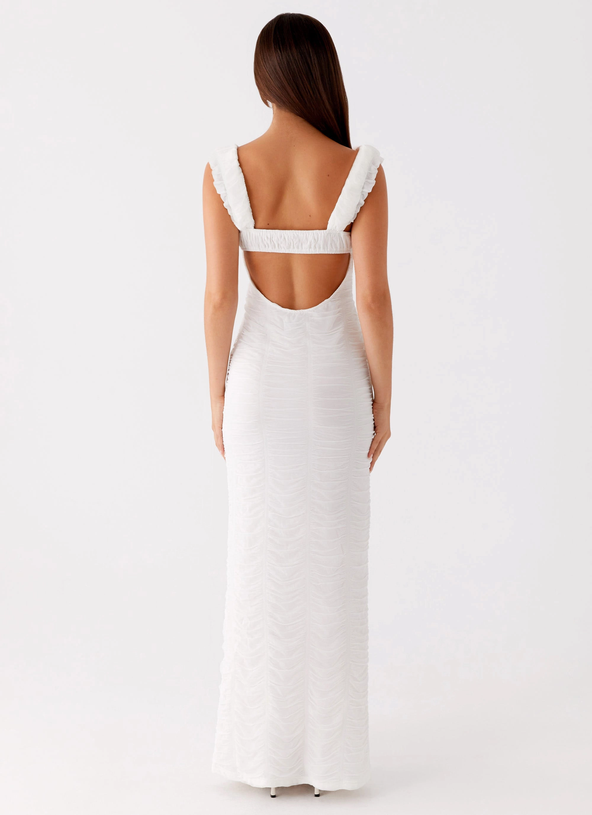 Senses Midi Dress - White Fit Clean Timeless Soft