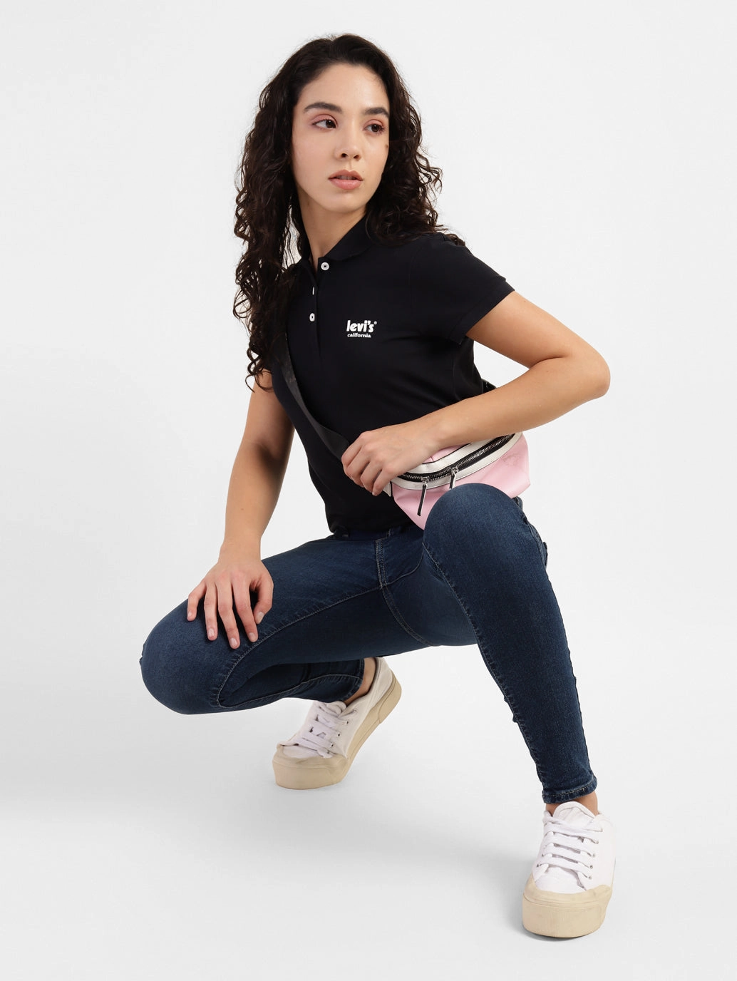 Women's 710 Blue Skinny Fit Mid Rise Jeans Neutral Casual Streetwear Fan Layer game