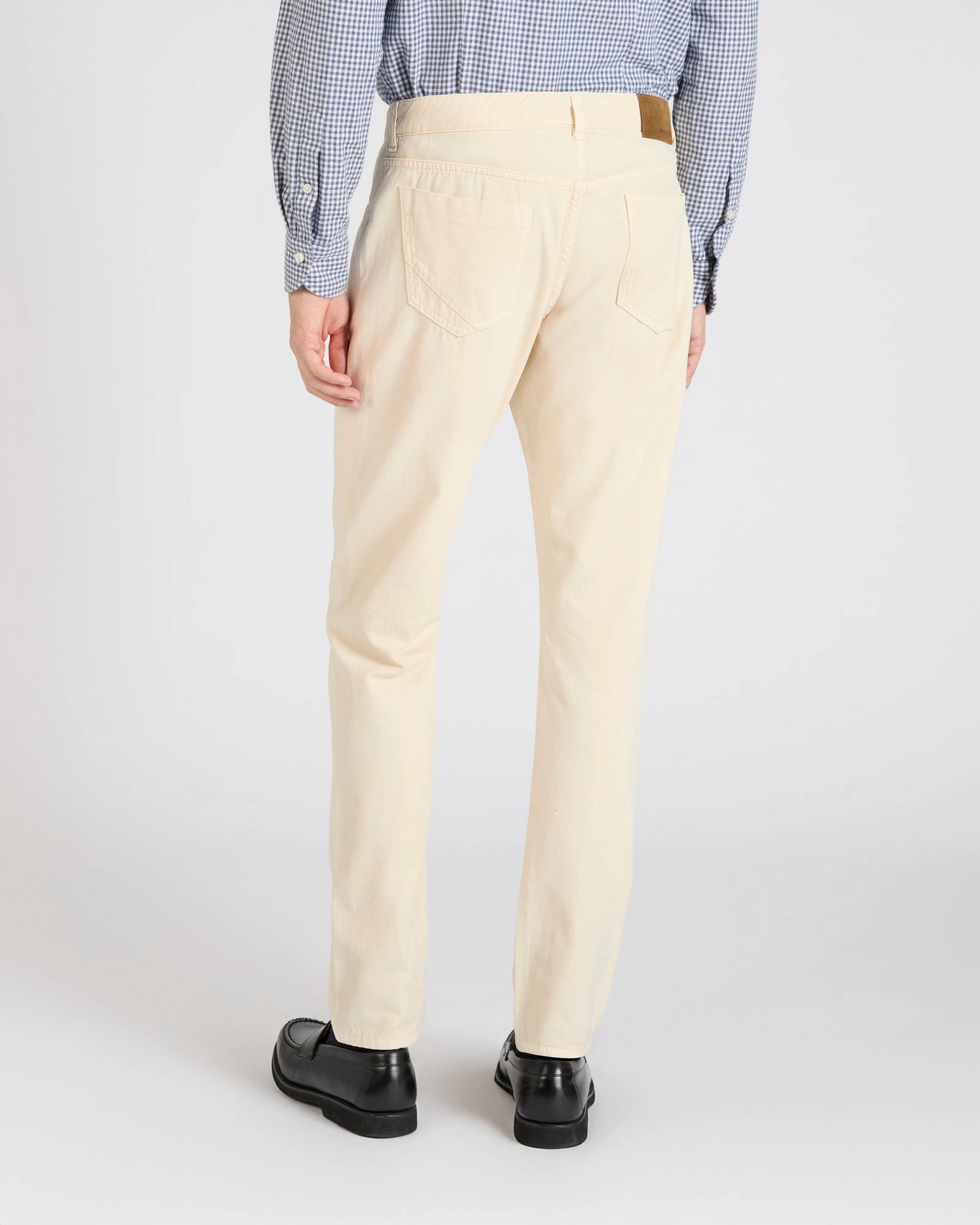 Light Fabric Slim-fit five-pocket trousers in cotton and cashmere