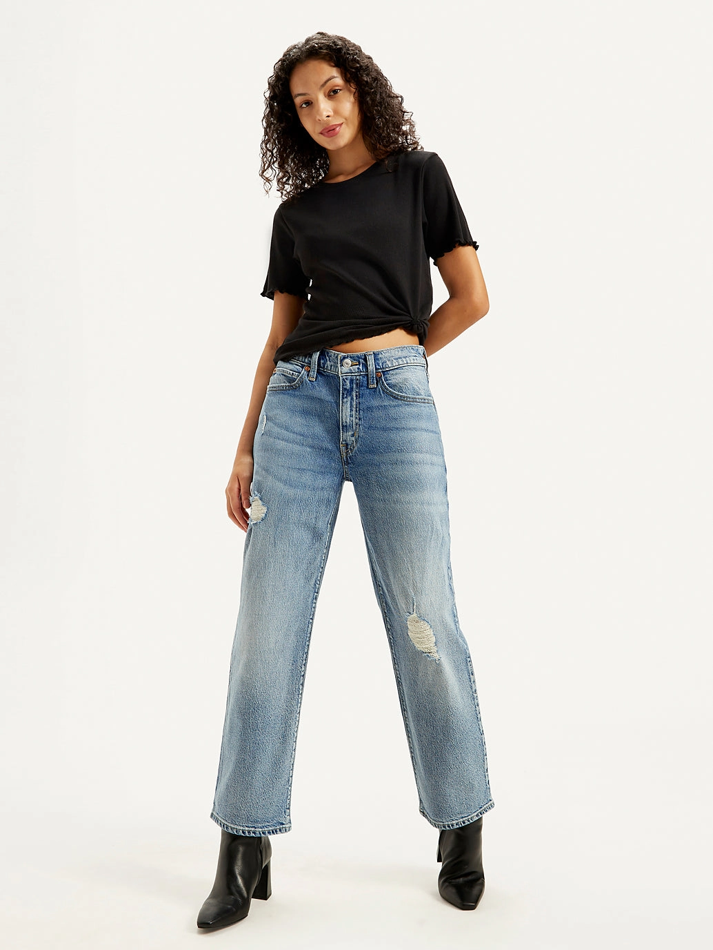 Morning Ready Women's 94 Blue Baggy Fit High Rise Jeans