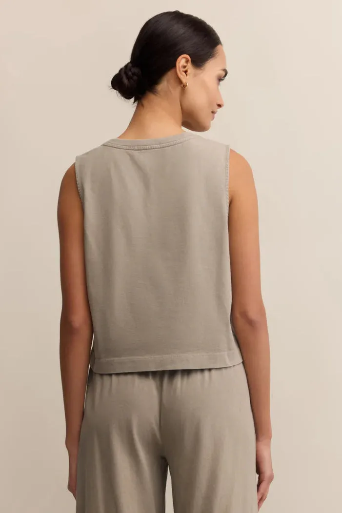 Sloane Jersey Muscle Tank | Retreat Cozy Layer Fit Active Outfit