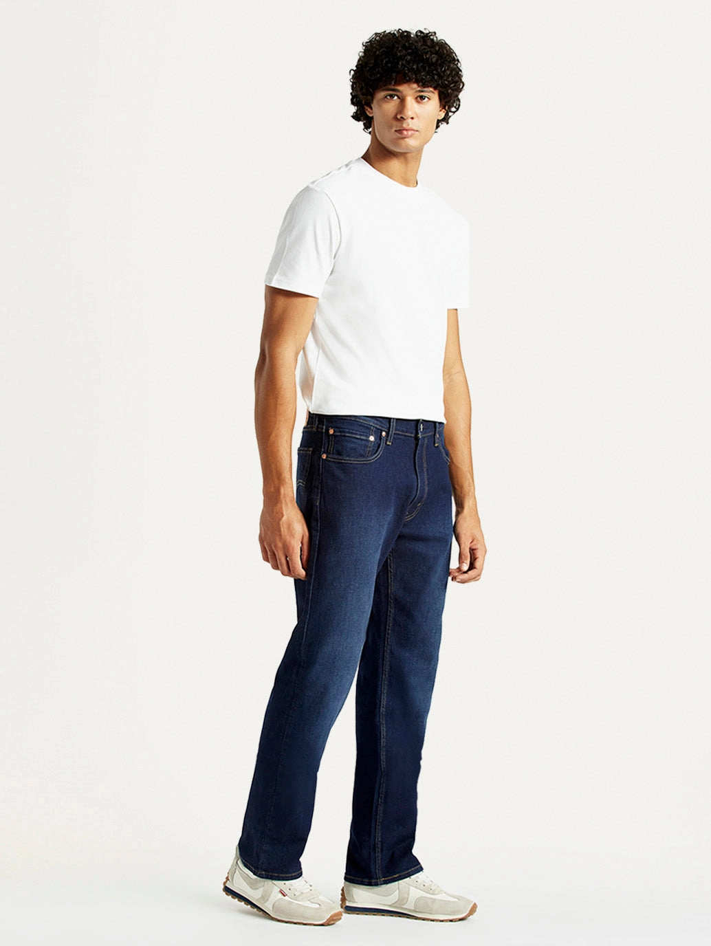 Men's 555 Dark Indigo Loose Fit Mid Rise Jeans Fresh Attire