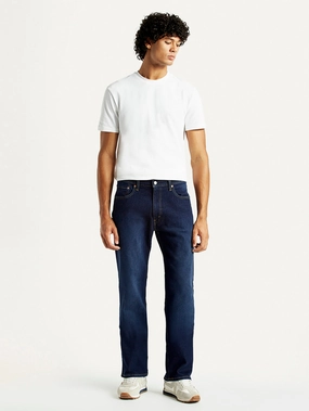 Men's 555 Dark Indigo Loose Fit Mid Rise Jeans Timeless Fashion Stylish Choice