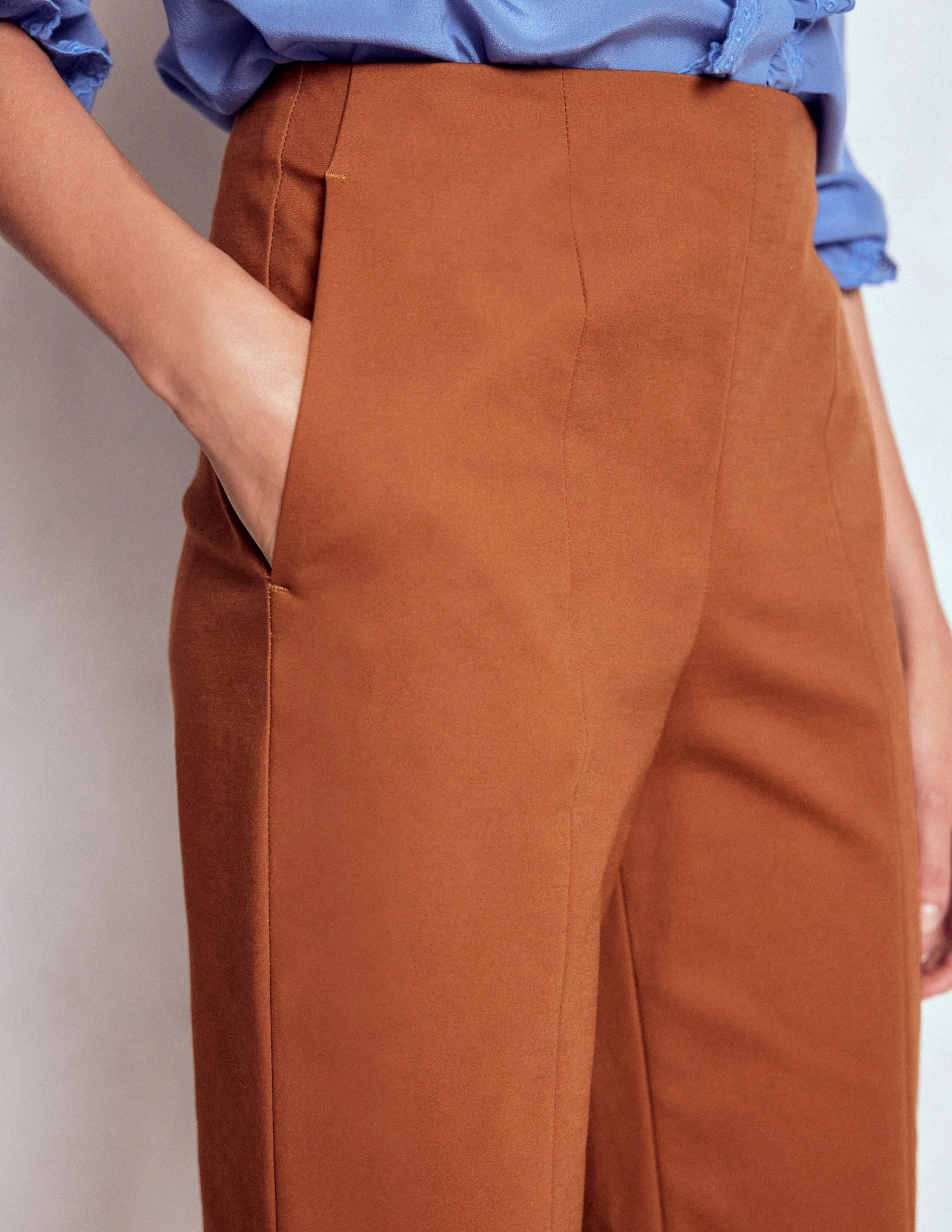 Smart 7/8 Trousers-Russet Comfortable Leg Quick Layer