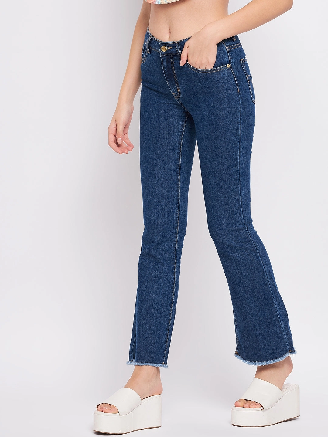 Customizable Hem Options Practical Comfort Madame Blue Denim