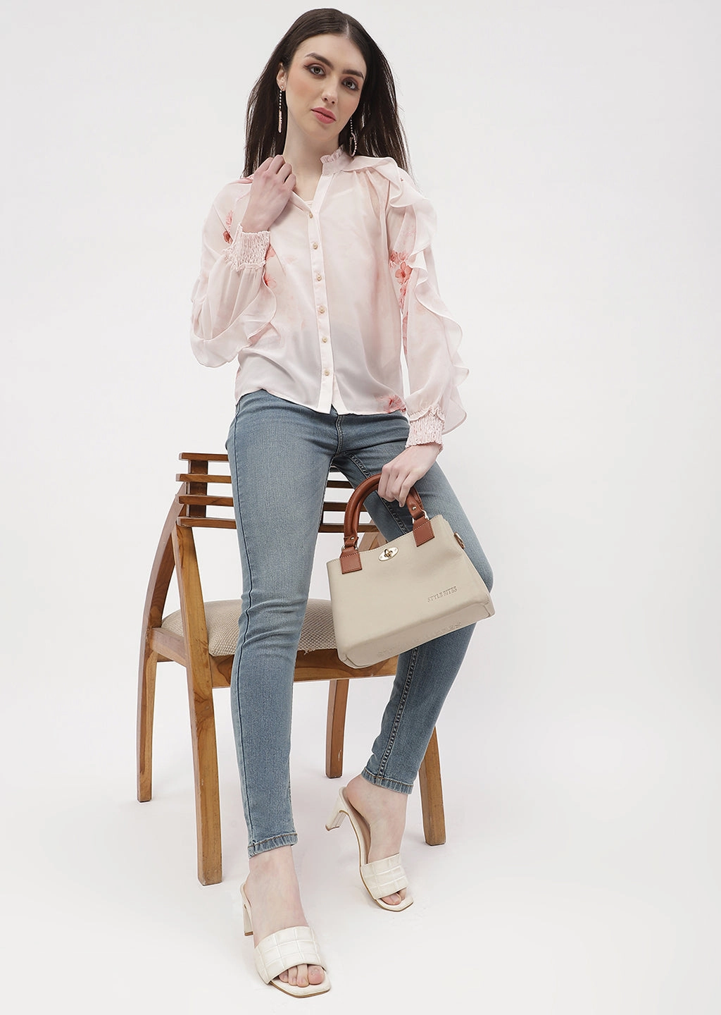 Madame Mid Rise Mid Blue Skinny Fit Jeans Sleek Waistband