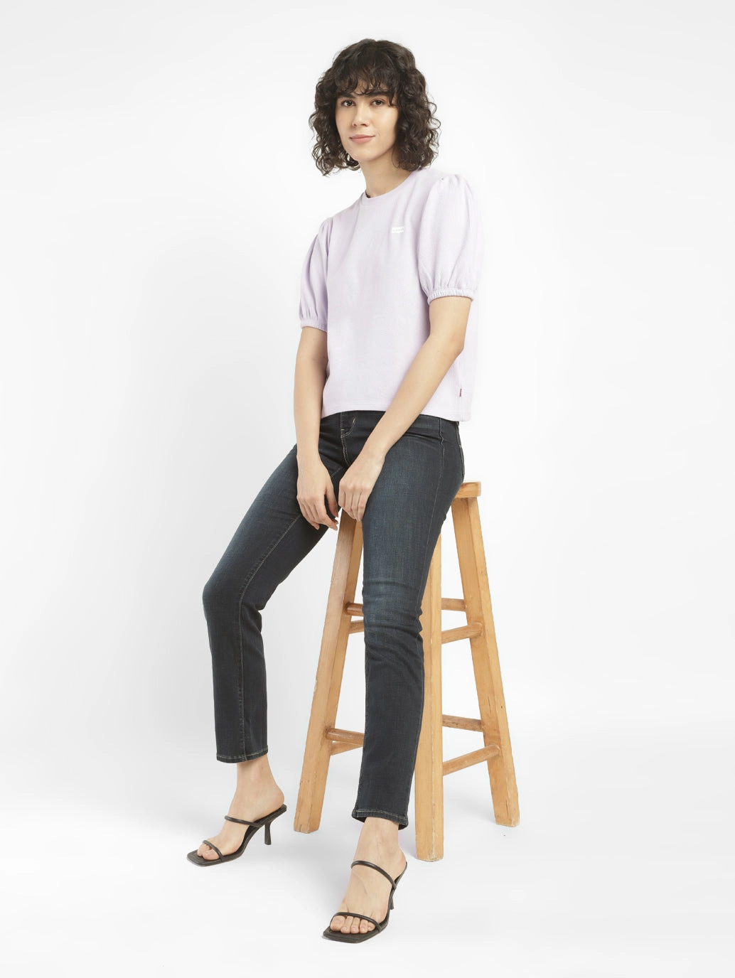 Women's 312 Dark Blue Straight Fit Mid Rise Jeans Festival Outfit Date Night Professional Wear