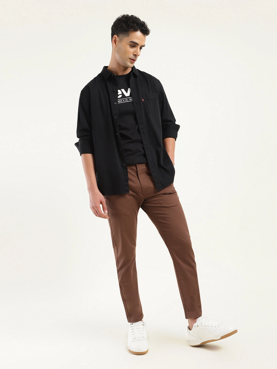 Comfy Wardrobe Men's 512 Slim Tapered Fit Brown Chinos
