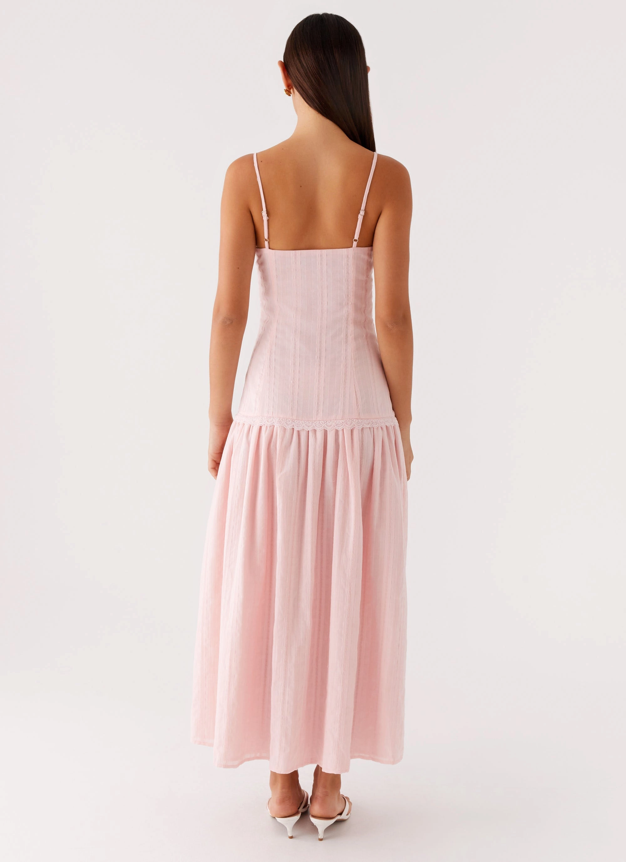 Found You Midi Dress - Pink Basic essential Versatile Design