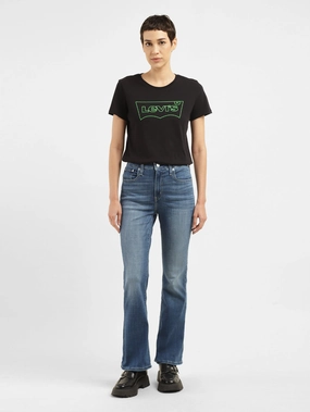 Everyday Style Sunny Vibes Vibrant Relaxed Style Women's 725 Blue Flared Fit High Rise Jeans