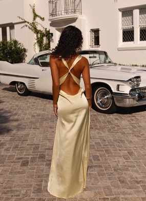 Musa Maxi Dress - Lemon WaterRepellentCoating