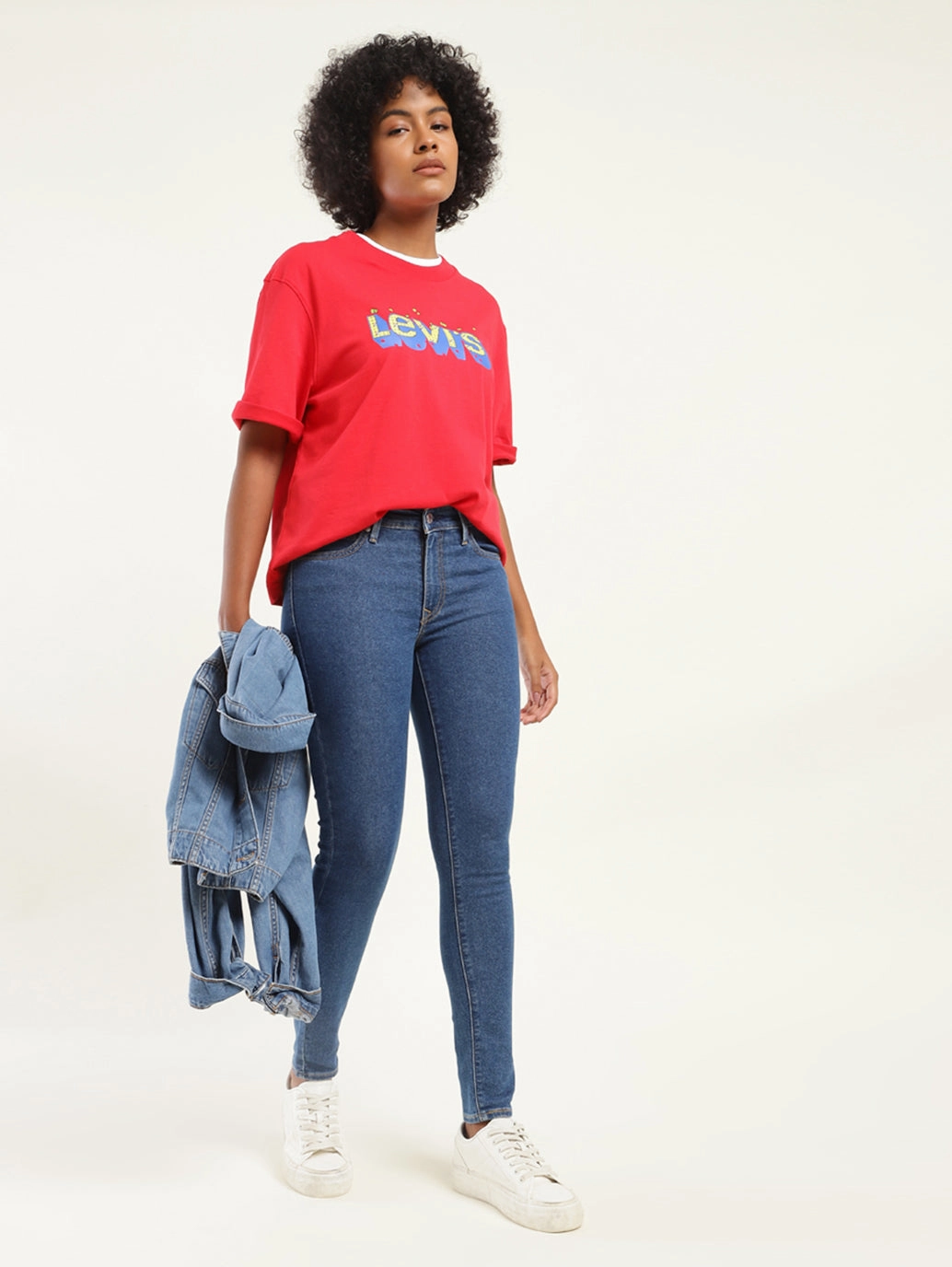 Women's 711 Blue Skinny Fit Mid Rise Jeans Smooth Form