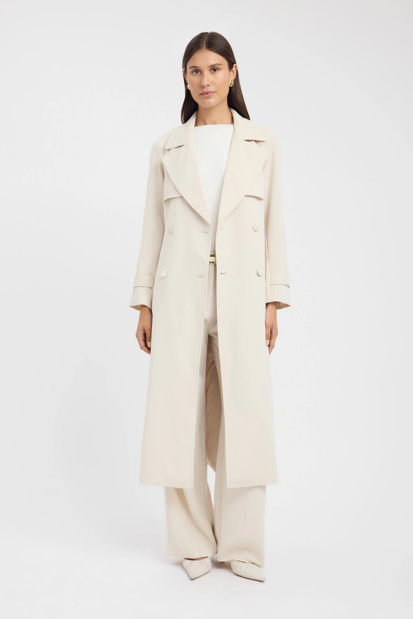 Opal Trench Easy Clean Material Elasticized Waist