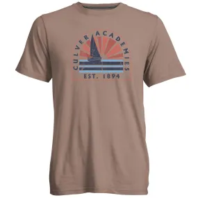 Culver Academies Sunrise Sail Go To Tee - Walnut Trendy Vibe Relaxed Wear Fit