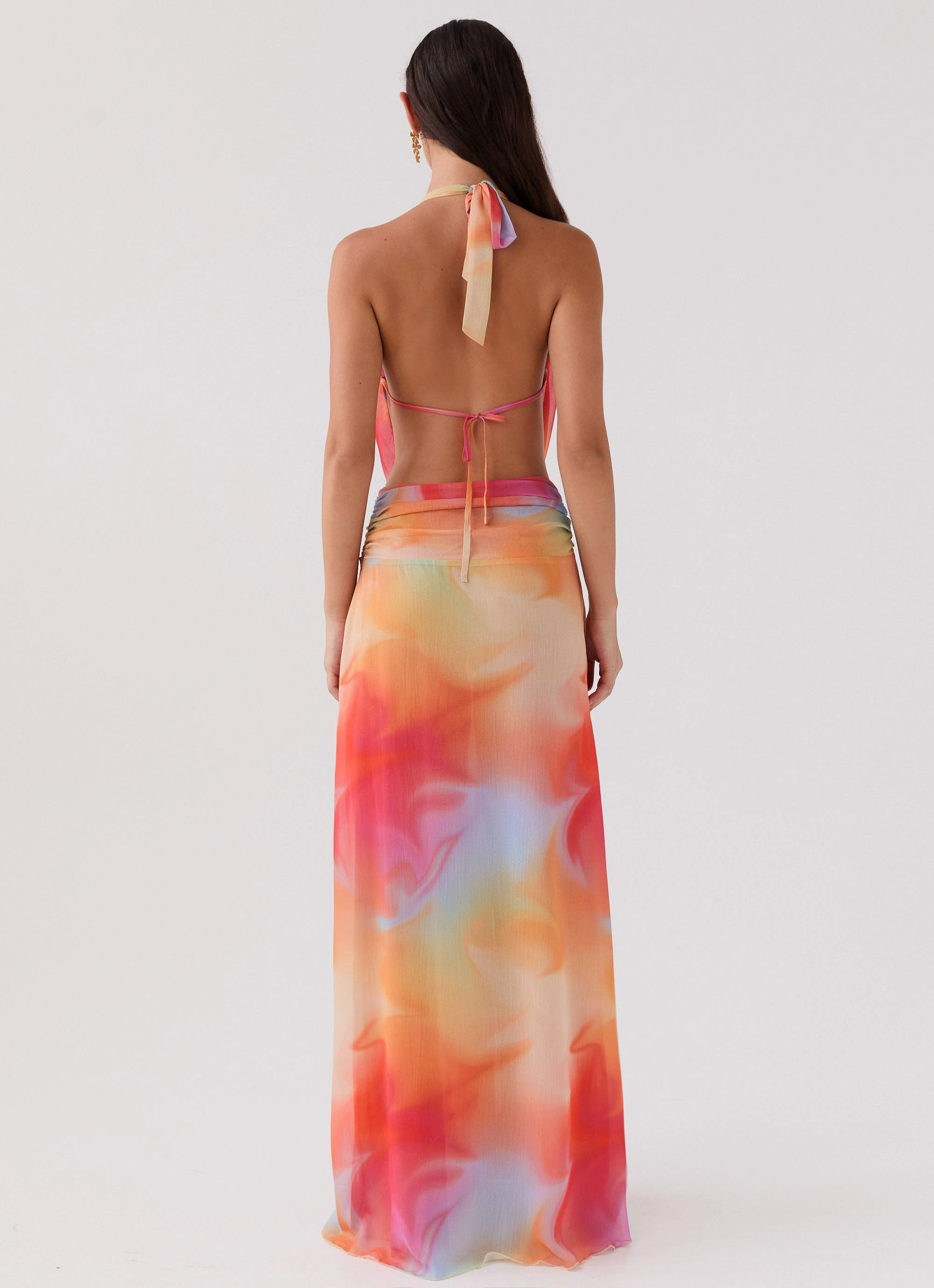 Elysia Chiffon Maxi Dress - Rainbow Maximalist-Trend Essential Piece