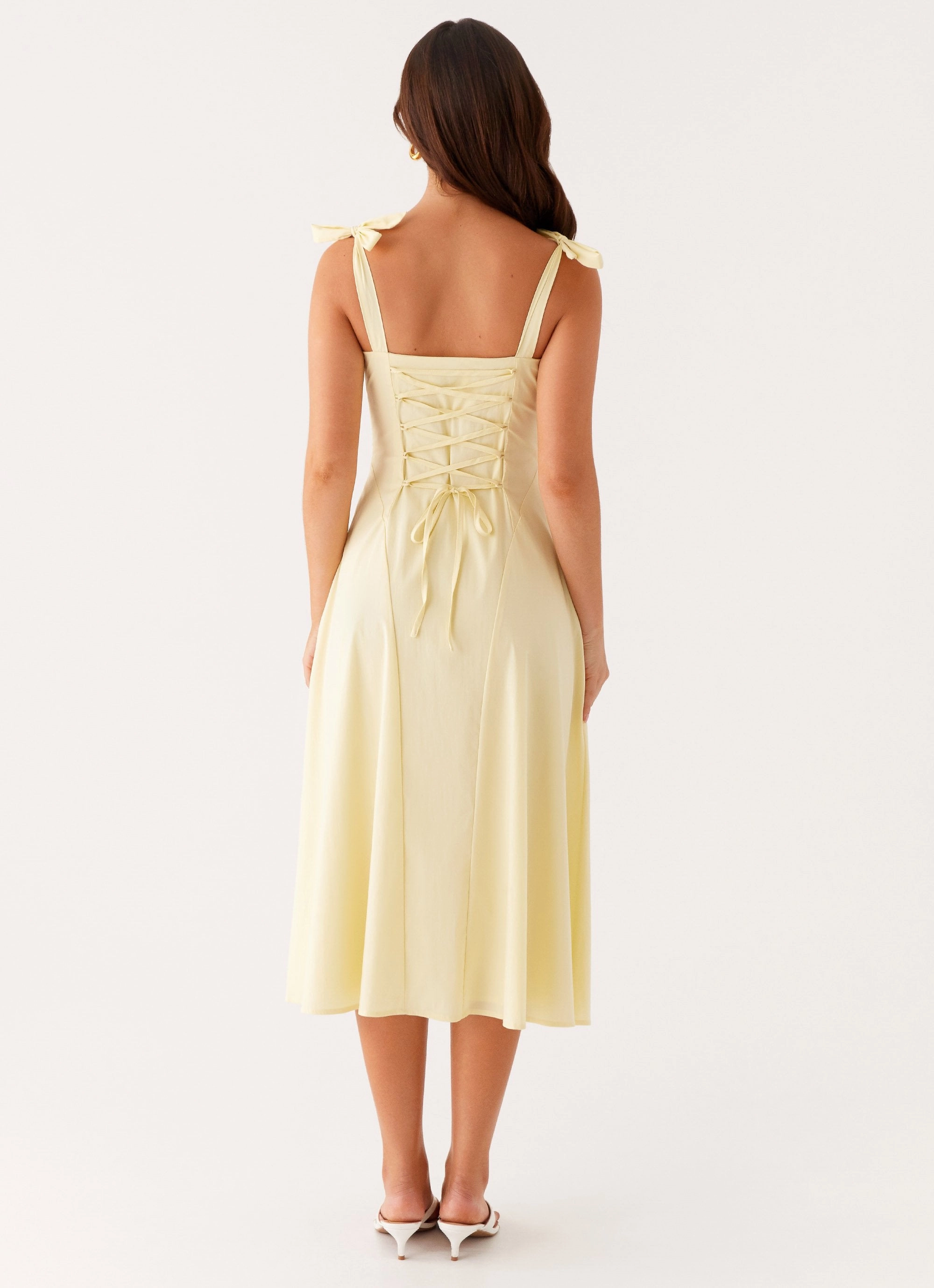 Chill Fashion Adela Midi Dress - Yellow