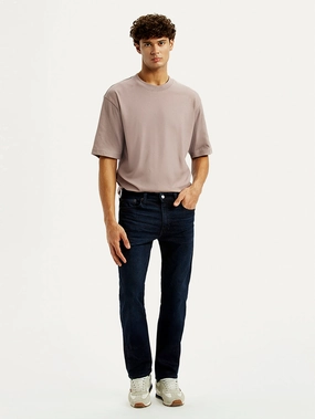 Men's 513 Dark Blue Slim Straight Fit Mid Rise Selvedge Jeans Brushed Interior General Fit