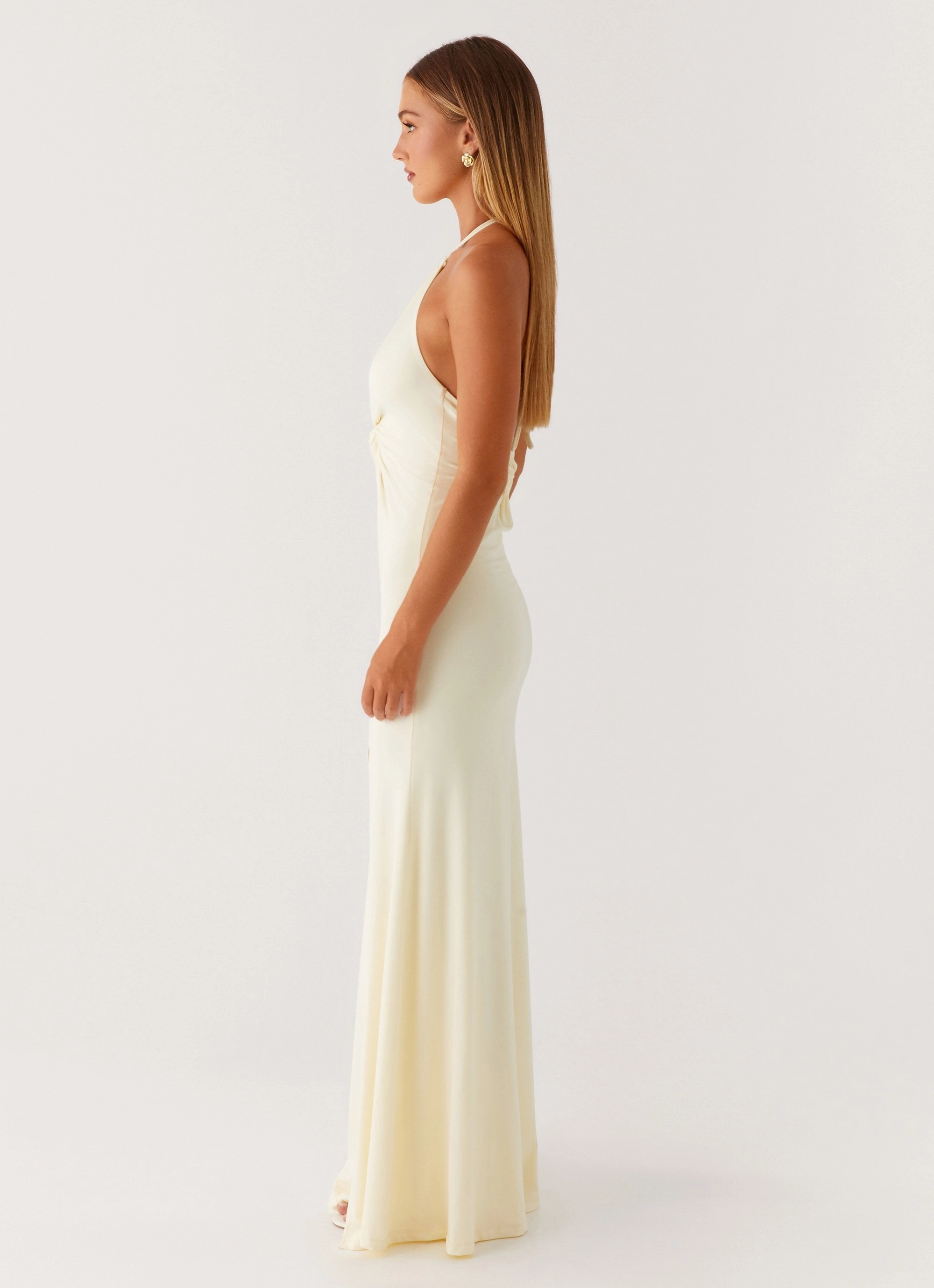 Button-Cuff Just In Time Maxi Dress - Yellow