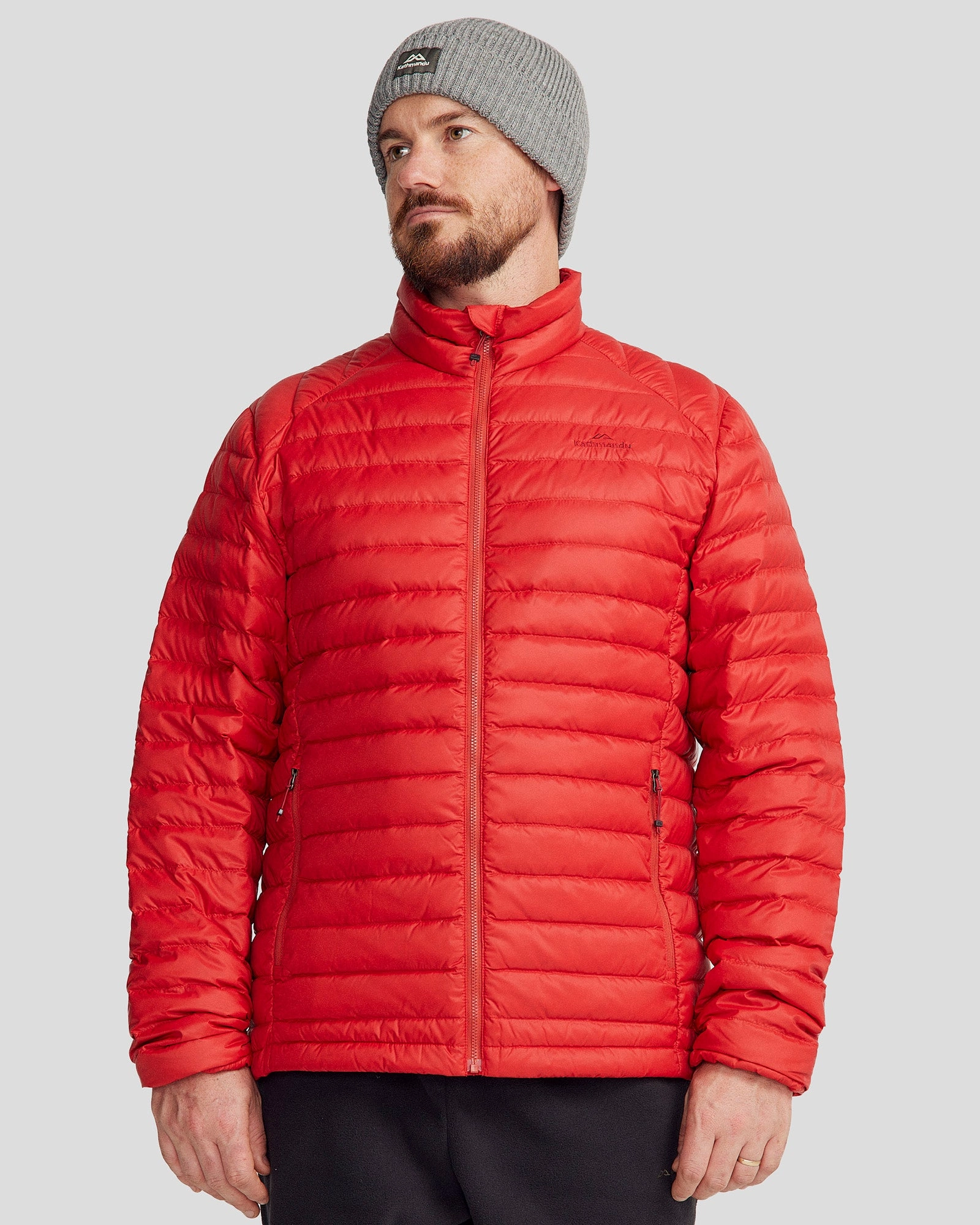 Sleek Comfort Essential Style Men's Heli Down Jacket v4 - Spicy Chilli Pepper