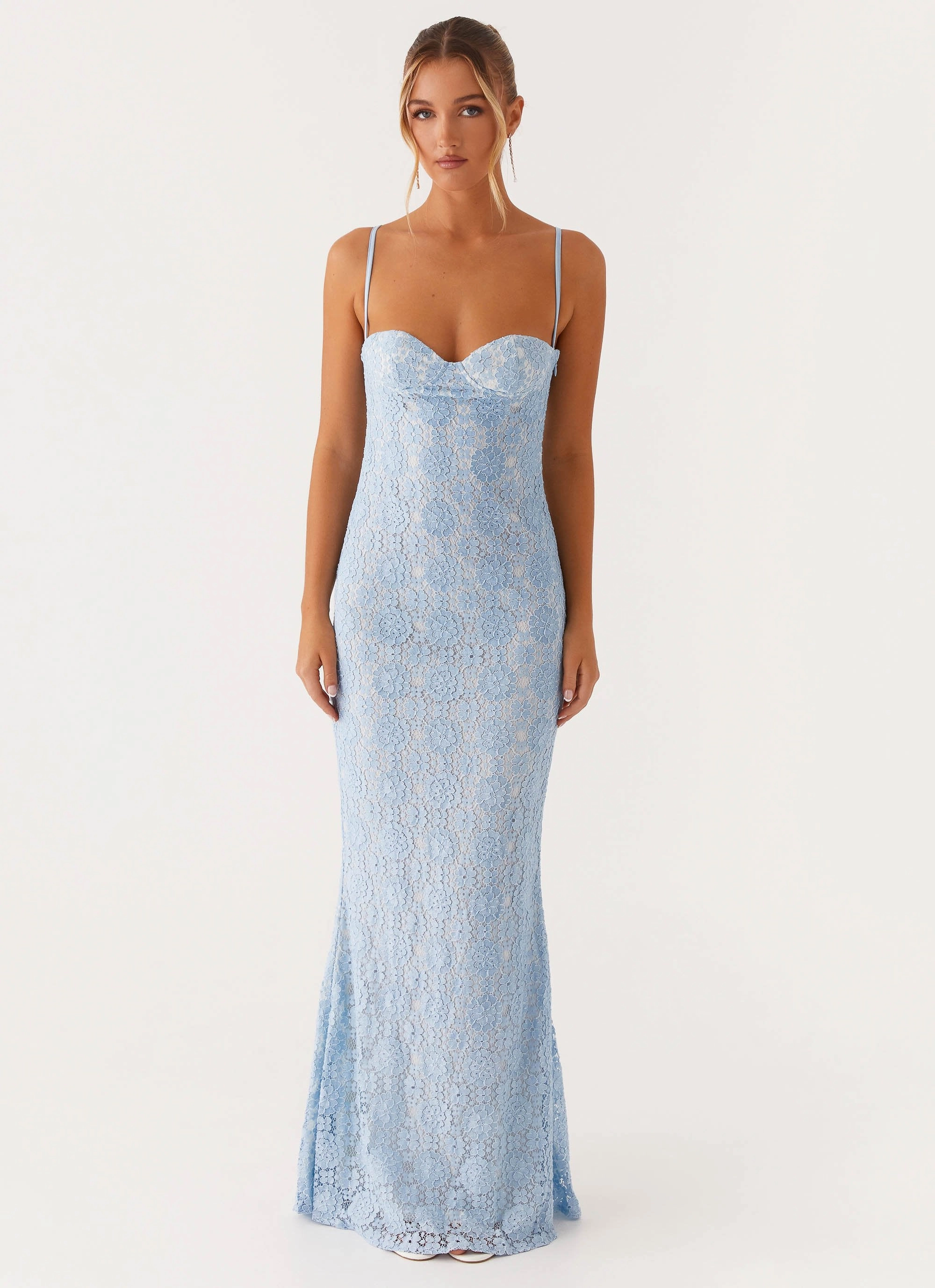 Sonia Maxi Dress - Blue Clean Edge Classic Movement