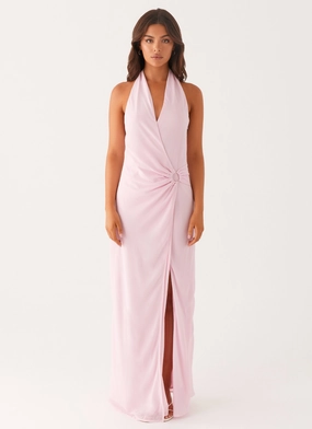 Light Mood Matte Look Somebody To You Maxi Dress - Pastel Pink