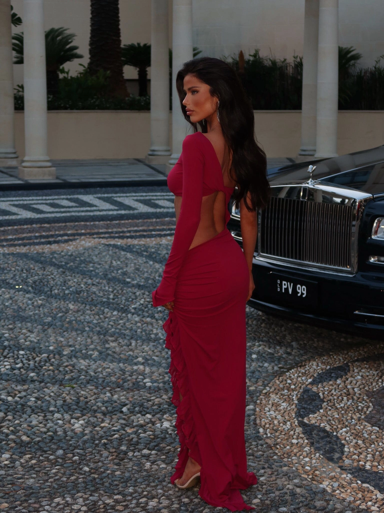 ELYSIA MAXI DRESS BURGUNDY Resort Outfit