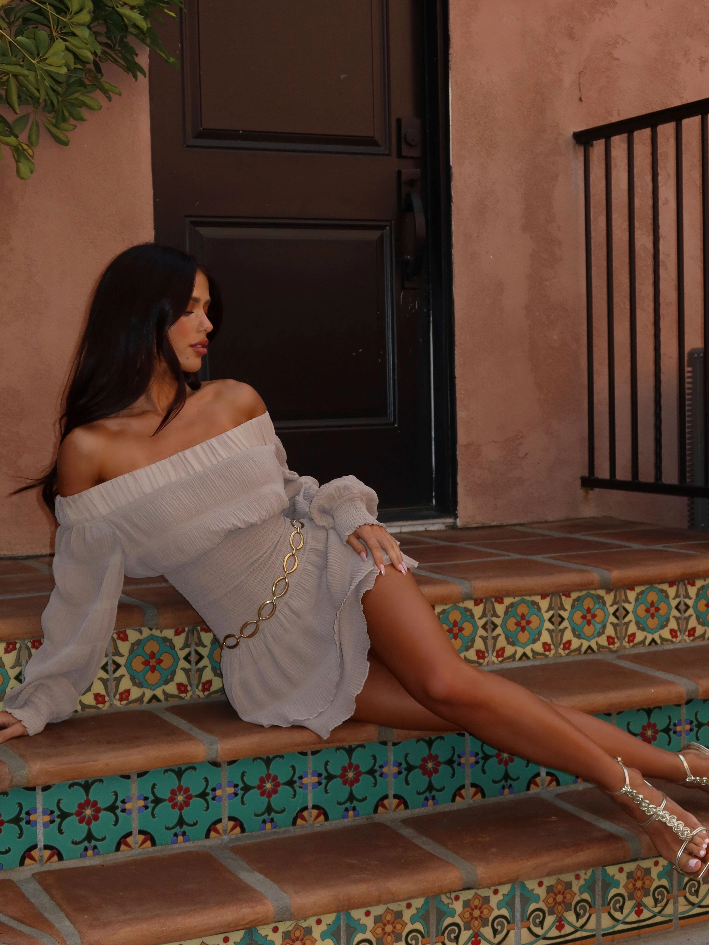 DIANE MINI DRESS TAUPE Cool Tone