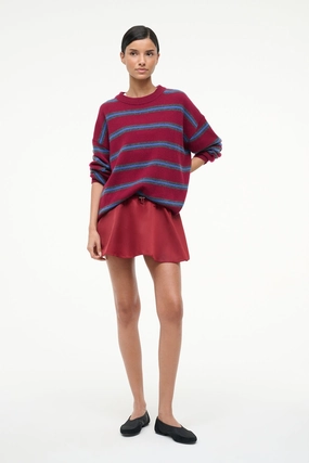 Smooth Edging SOSA SKIRT | DEEP RED