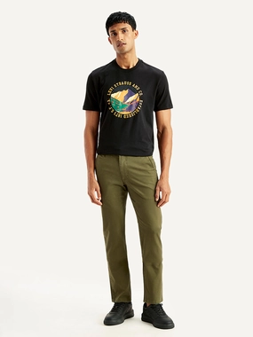 Men's Olive Slim Fit Chinos Chic Design Wear