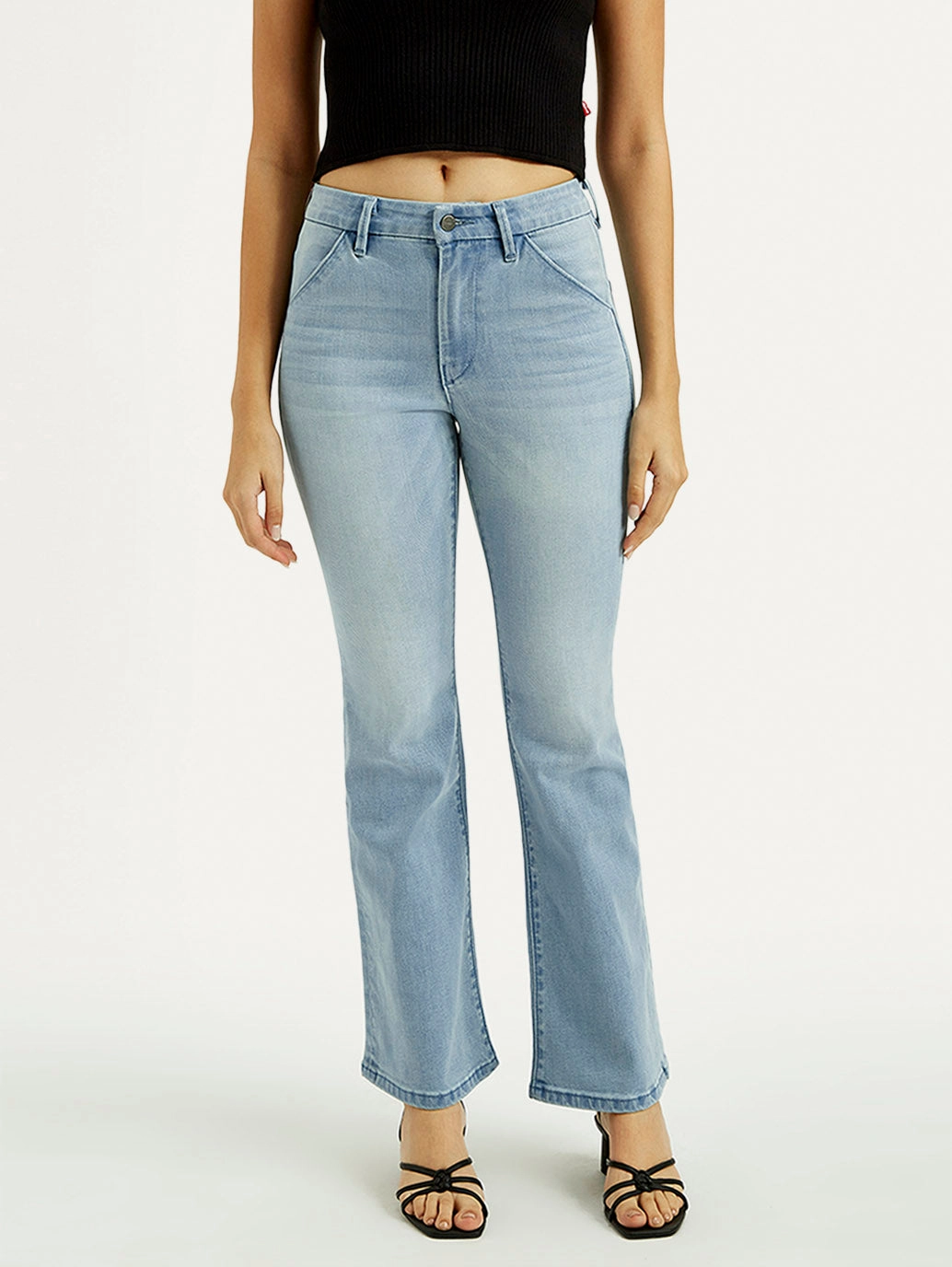 Women's Redloop 726 Light Indigo Flared Fit High Rise Jeans UltraSoft Lining