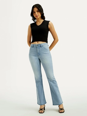 Active Fit Women's Redloop 726 Light Indigo Flared Fit High Rise Jeans