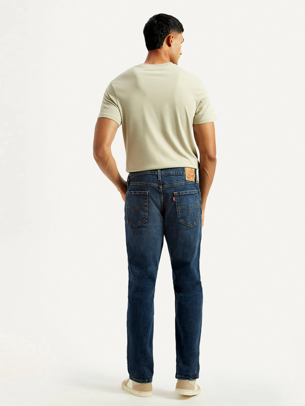 Men's 541 Dark Indigo Athletic Tapered Fit Mid Rise Jeans Trend Setter Sunny Vibes Comfy Waist