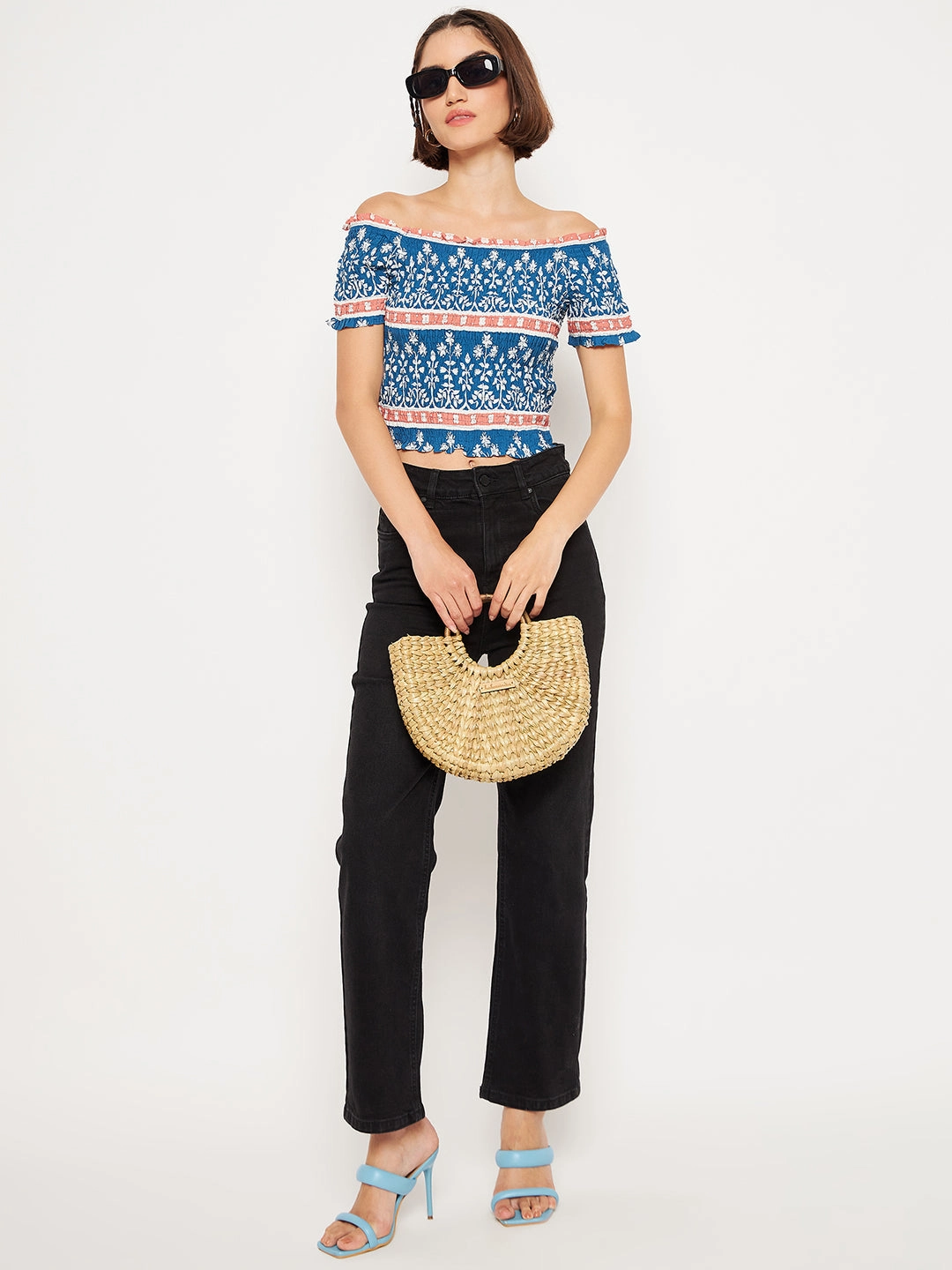 Madame Black Denim Curved Seam Construction Trusted Outfit