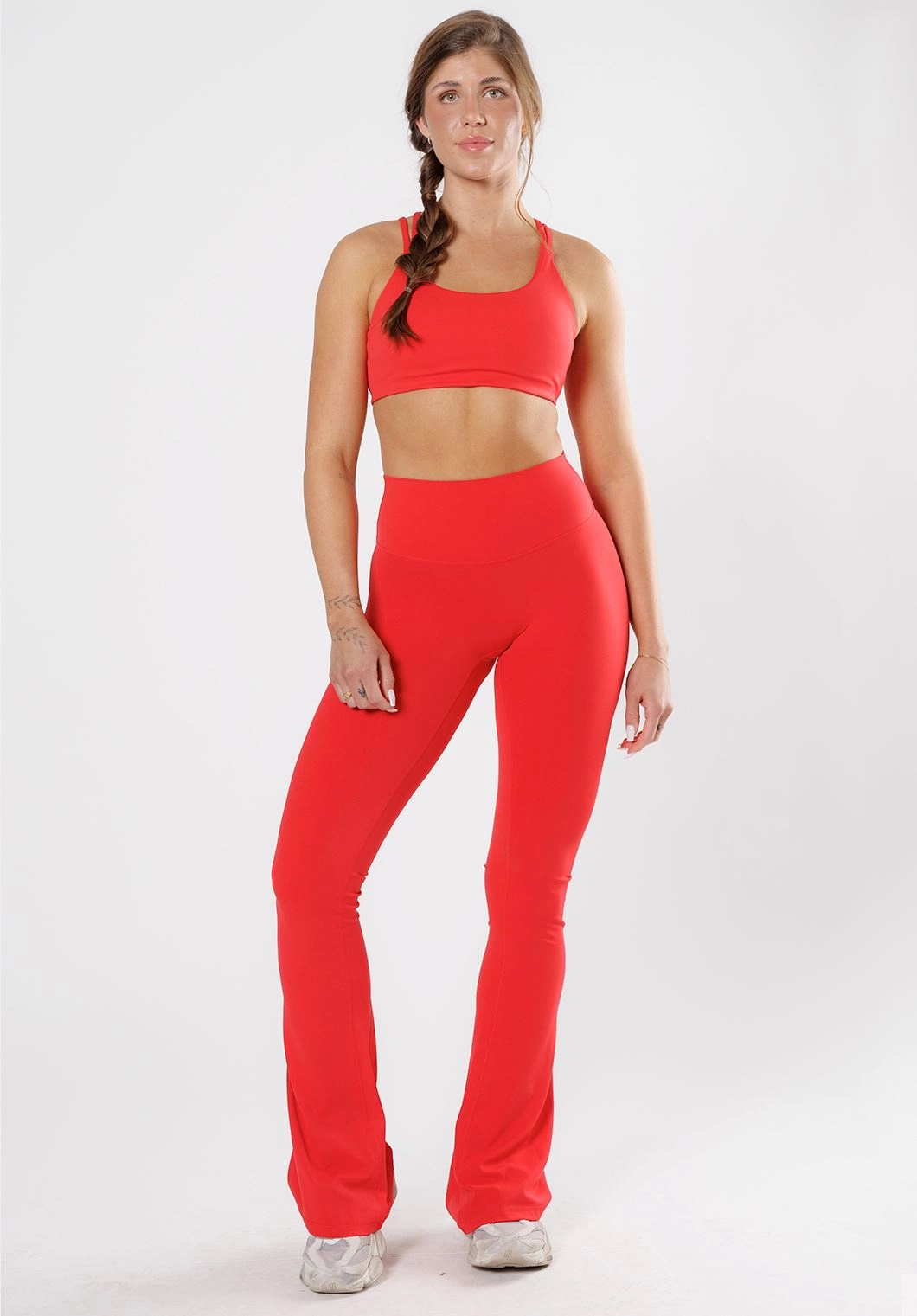 RecStretch Original Sculptseam? Plus Essential Flare Legging 34" Fire Sign Modern Performancewear