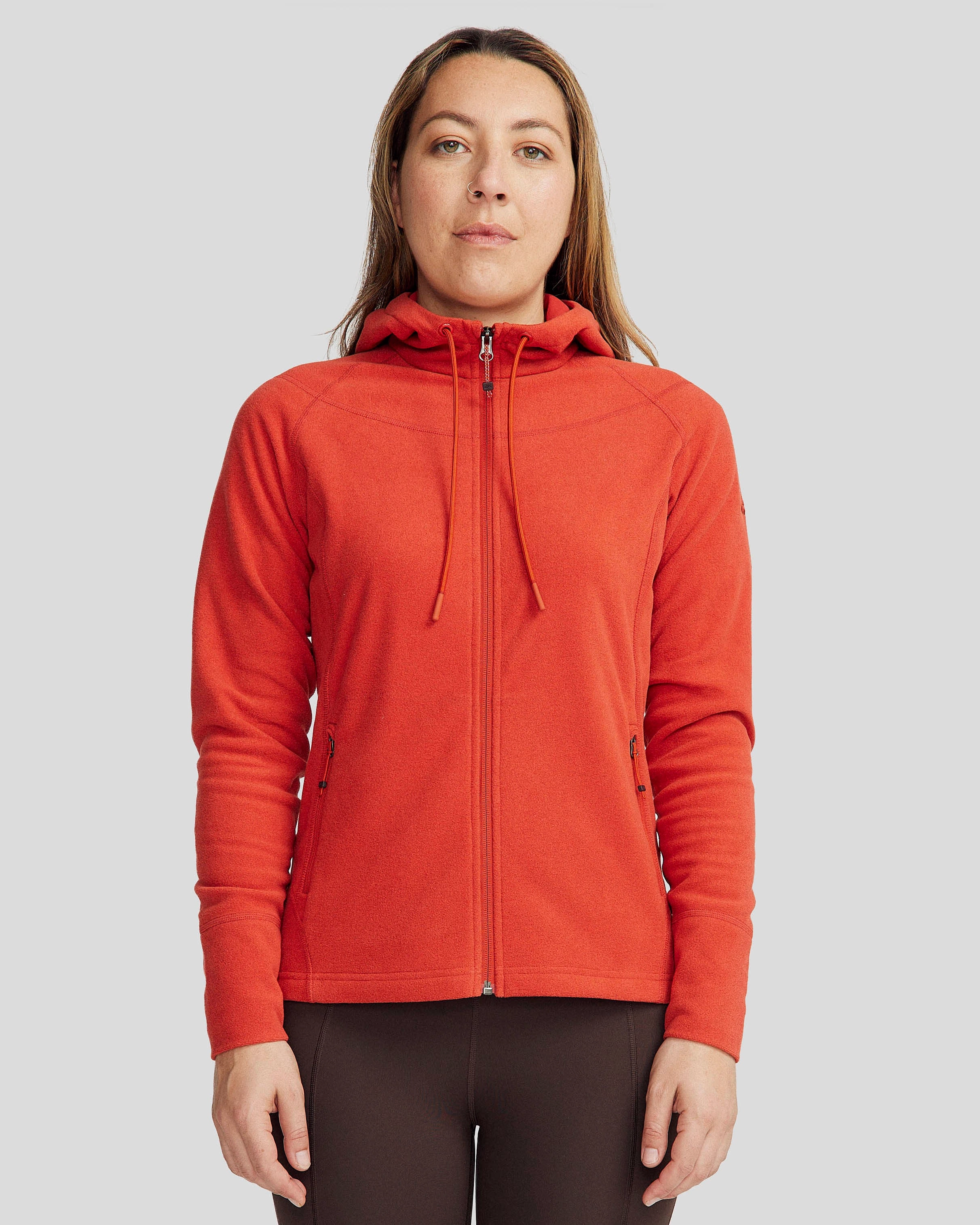 Women's Mt Aspiring Hooded Fleece Jacket  - Spicy Chilli Pepper fall season