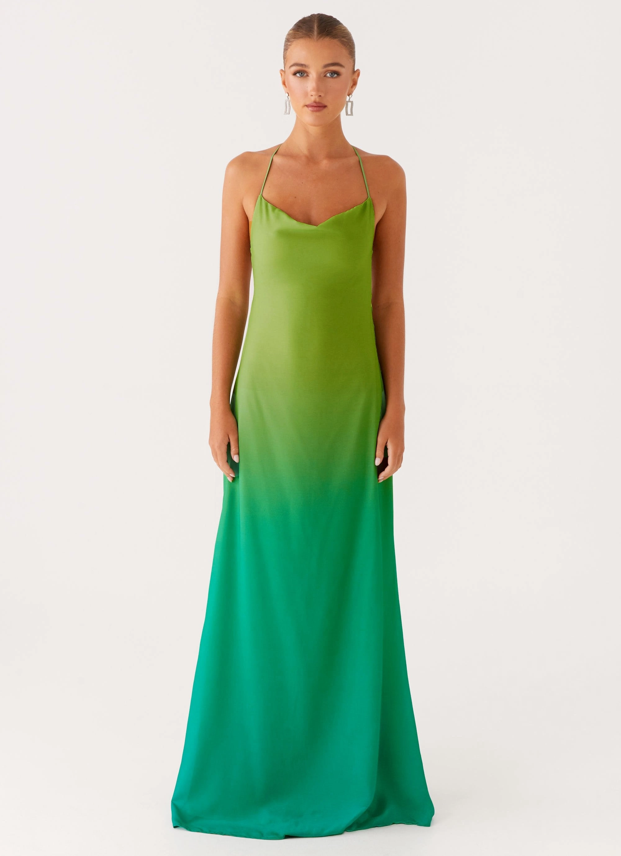 Charming Fit Opposites Attract Maxi Dress - Green Ombre