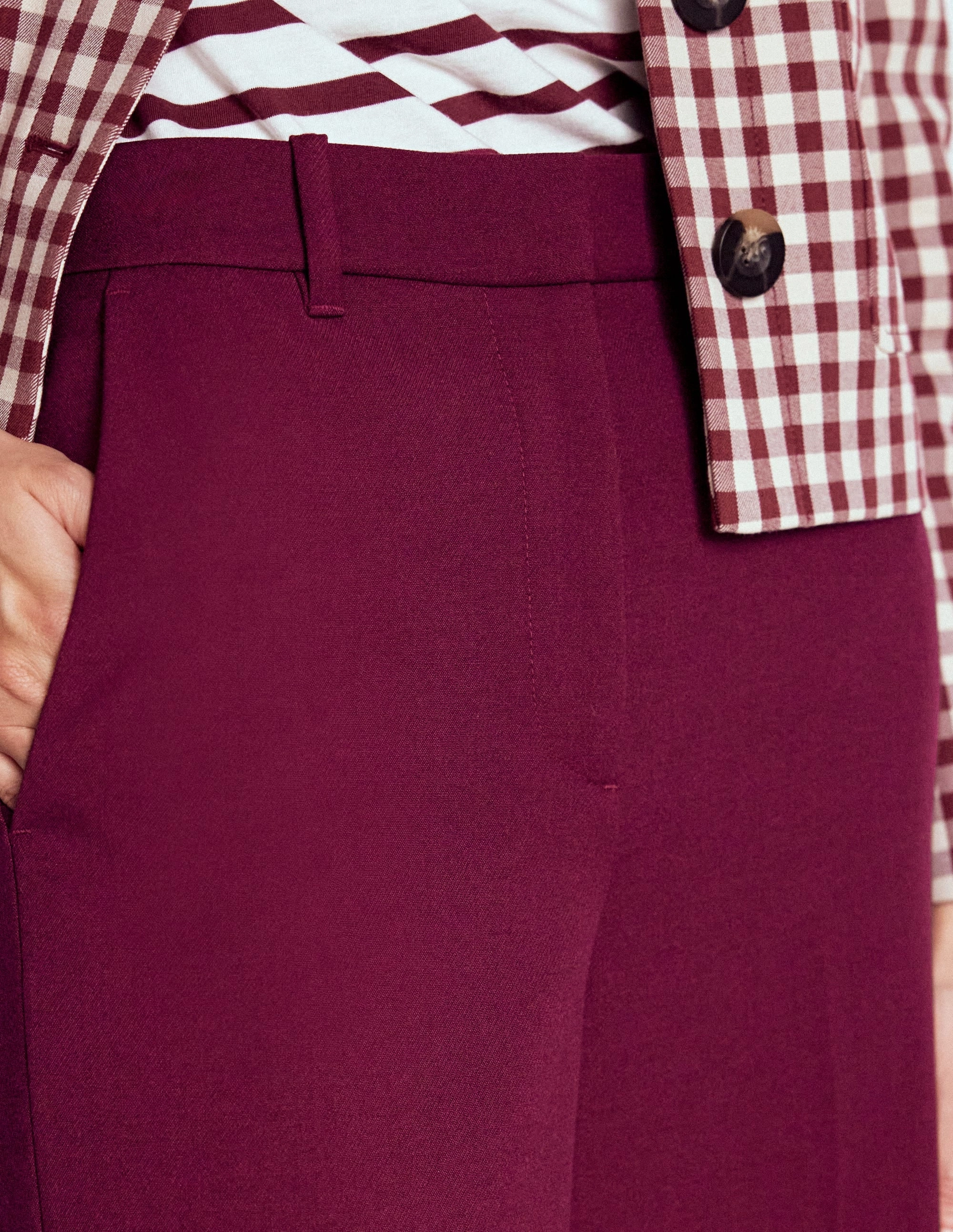 Go Anywhere StaticResistantMaterial Belgravia Tailored Trousers-Deep Wisteria