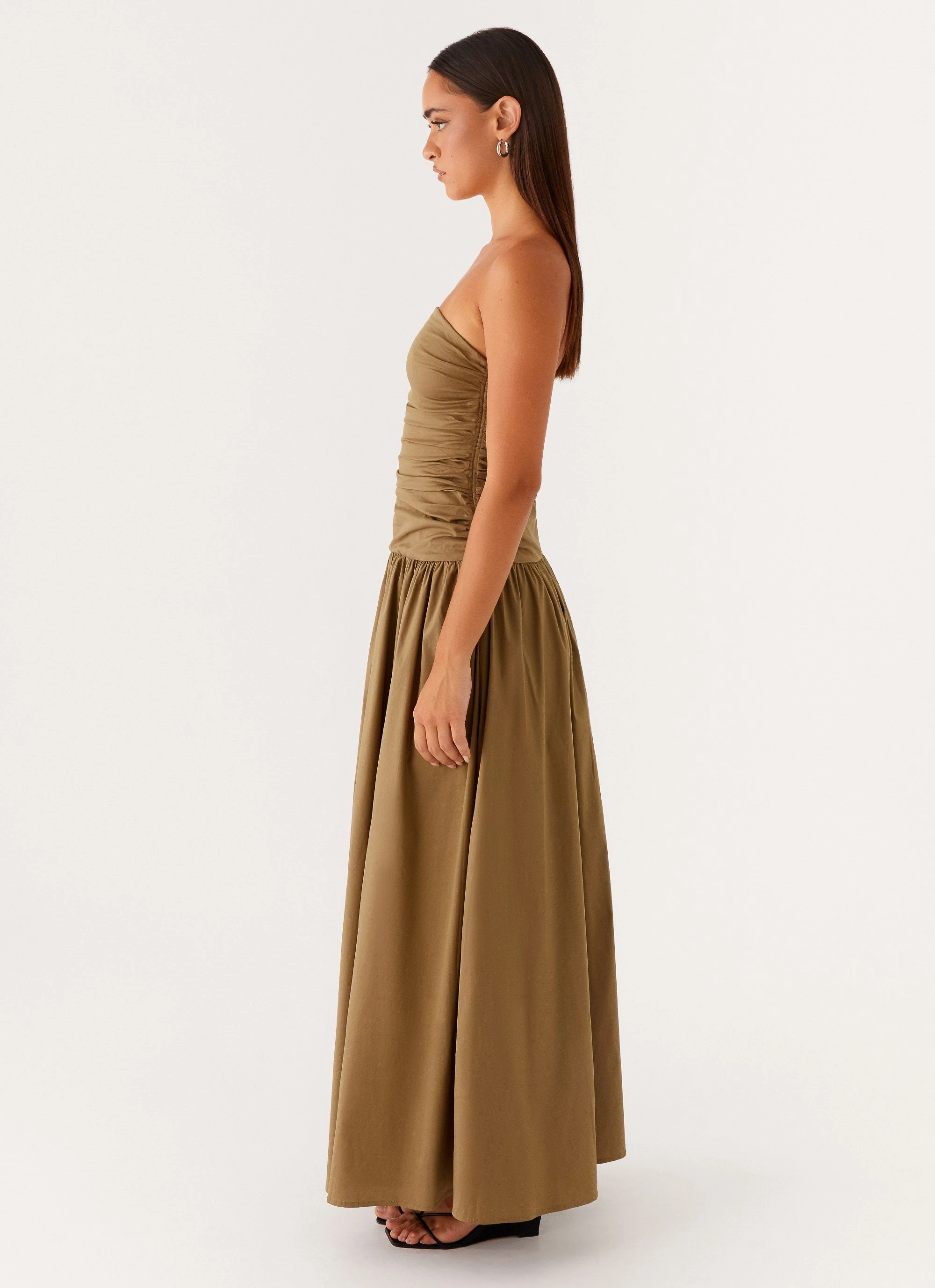 Neutral Base Carmel Maxi Dress - Khaki