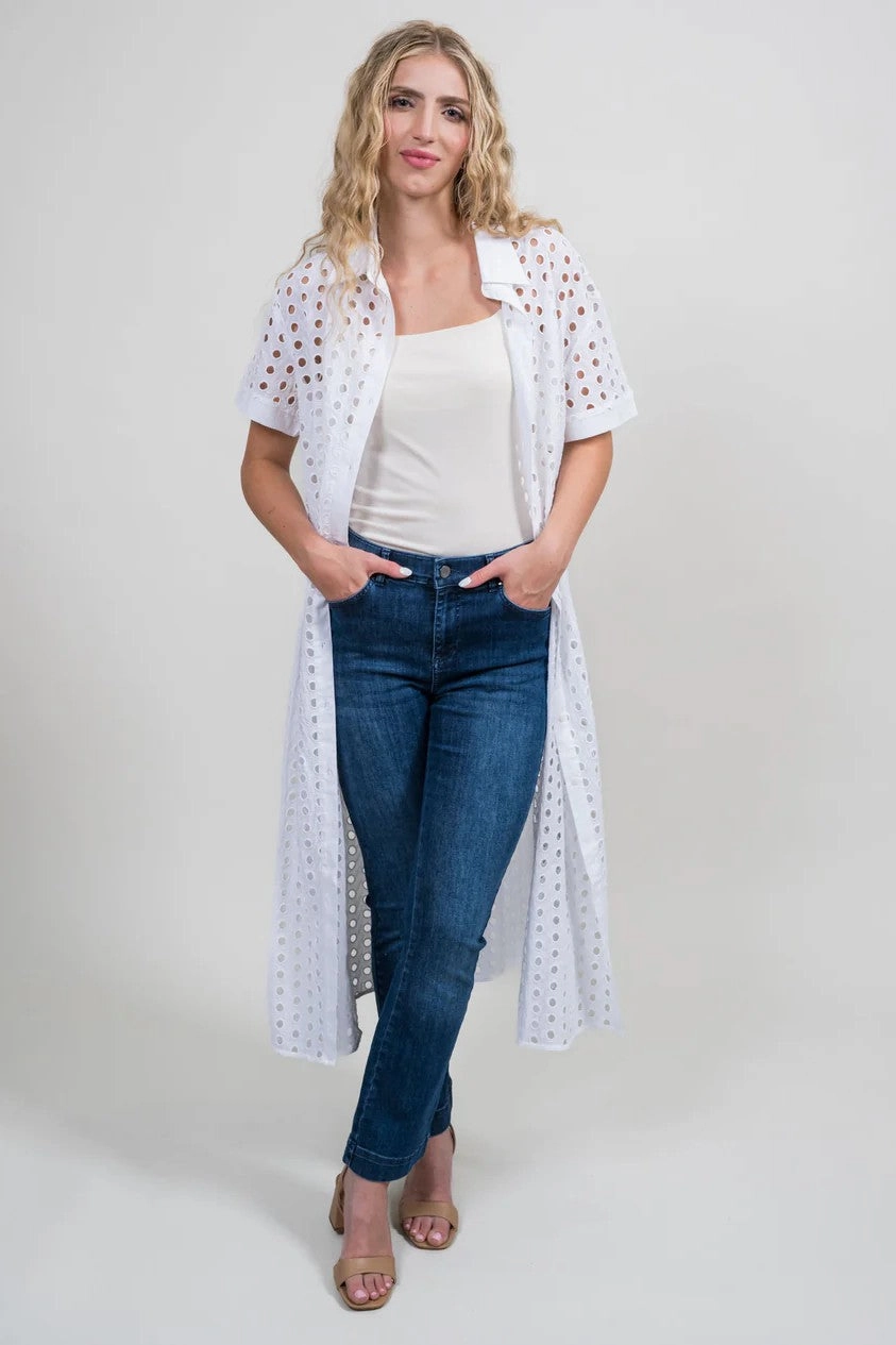 Snag Free Fabric Non Bulky Design Trisha Tyler - Embroidery Anglaise OverShirt