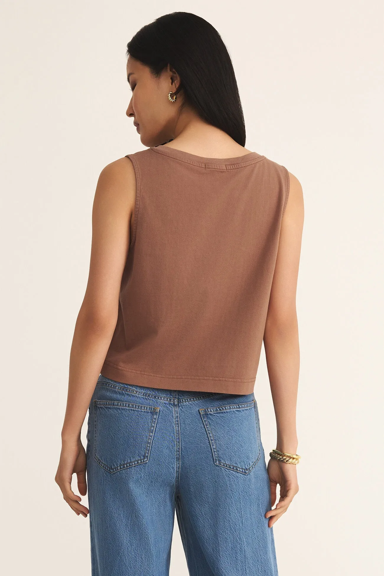 Stretch Flex Sloane V-Neck Top | Teakwood Anti Static Fabric Elegant Detail