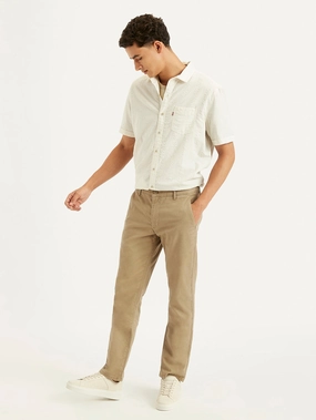 Men's Beige Slim Fit Chinos Recycled Polyester Blend